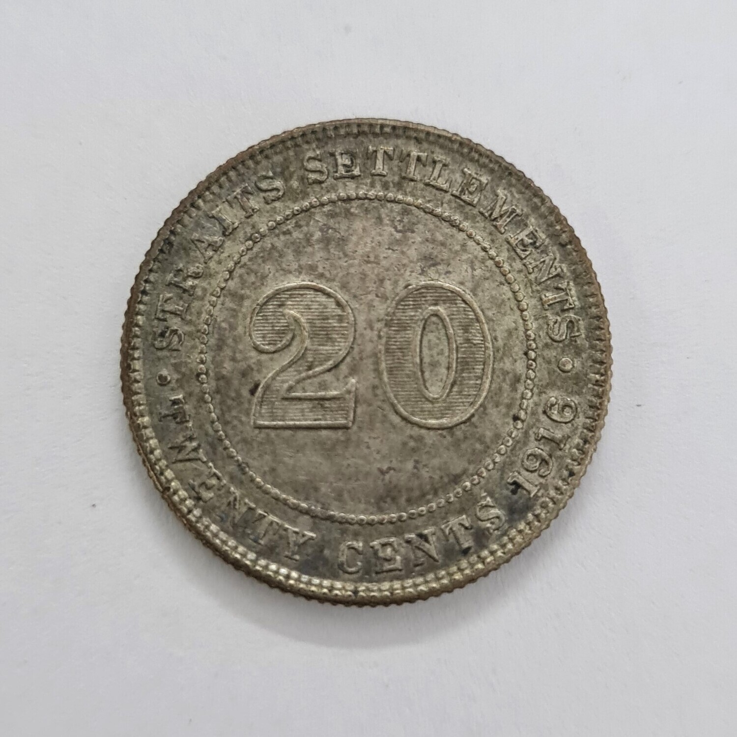 STRAIT SETTLEMENT 20 CENTS - GEORGE V-1916