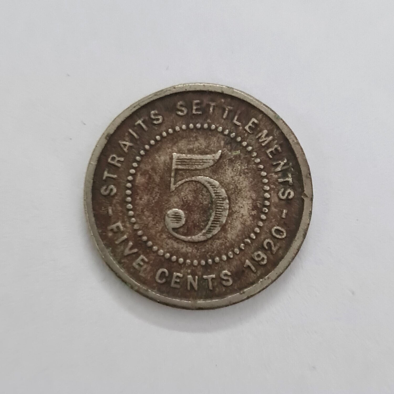 STRAIT SETTLEMENT 5 CENTS - GEORGE V-1920