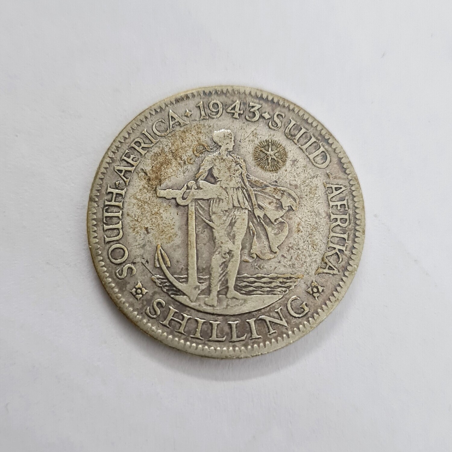 SOUTH AFRICA-1 SHILLING- GEORGE VI-1943