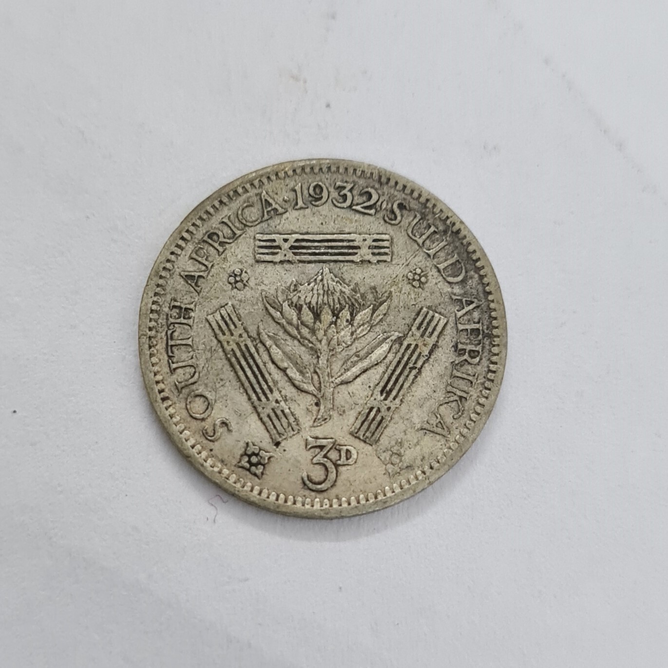 SOUTH AFRICA -3 PENCE-GEORGE V-1932
