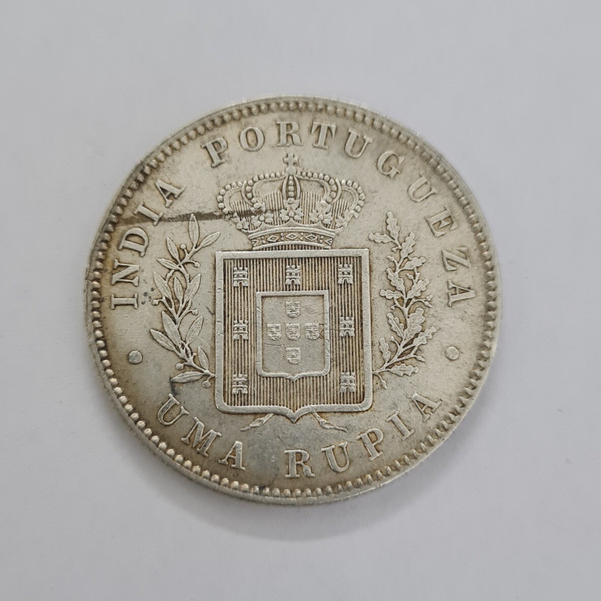 PORTUGUESE INDIA-1 RUPIA - LUIZ I-1881