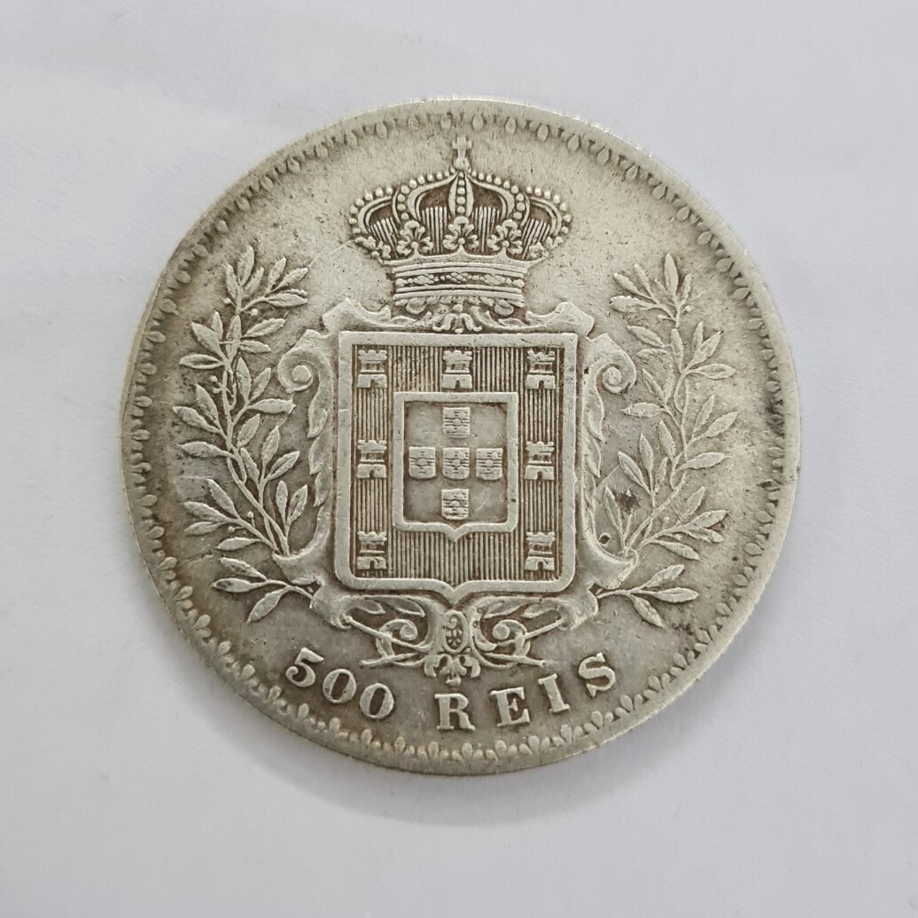 PORTUGUESE INDIA-500 RÉIS - CARLOS I-1891