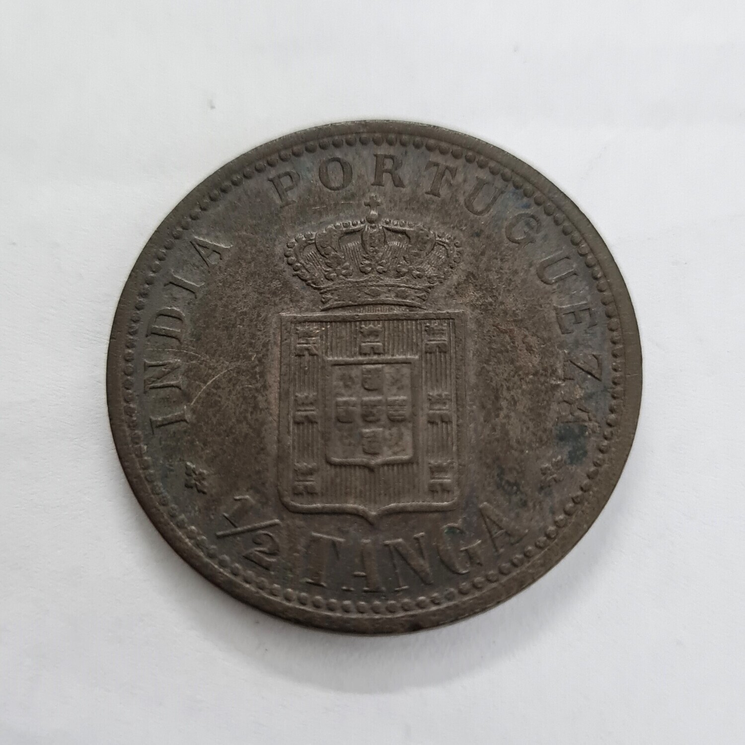 PORTUGUESE INDIA-½ TANGA - CARLOS I