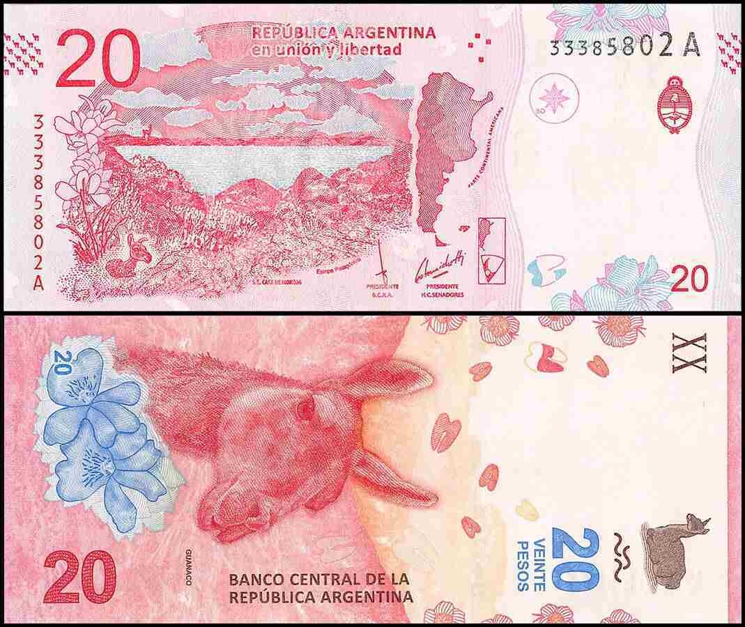 ARGENTINA 20 PESOS UNC