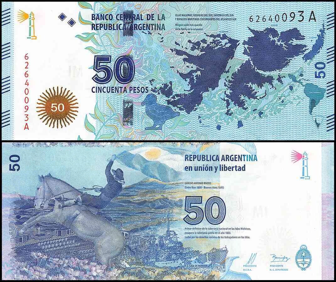 ARGENTINA 50 PESOS UNC