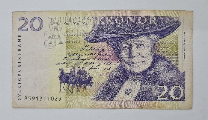 SWEDEN 20 KRONER USED