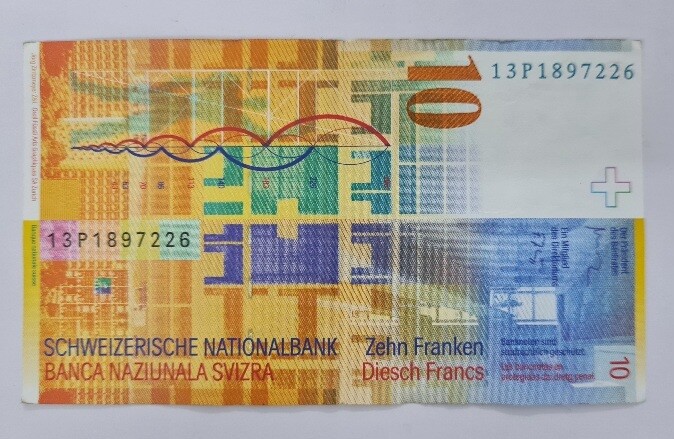 SWITZERLAND 10 FRANC USED