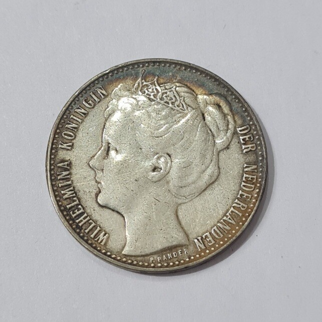 NETHERLANDS-1 GULDEN-WILHELMINA-1898