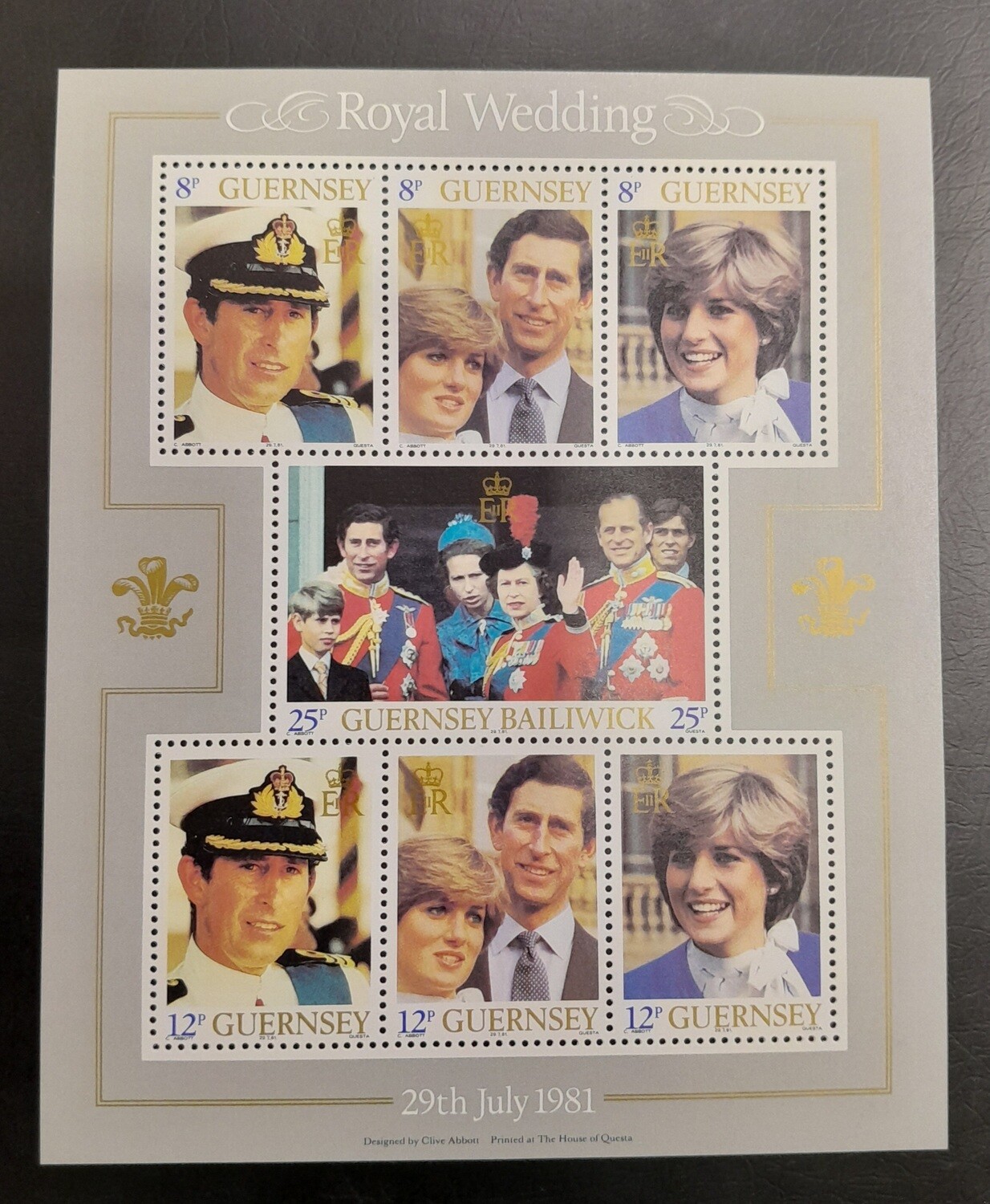 MINIATURE SHEET- GUERNSEY, ROYAL WEDDING 29TH JULY 1981, MNH