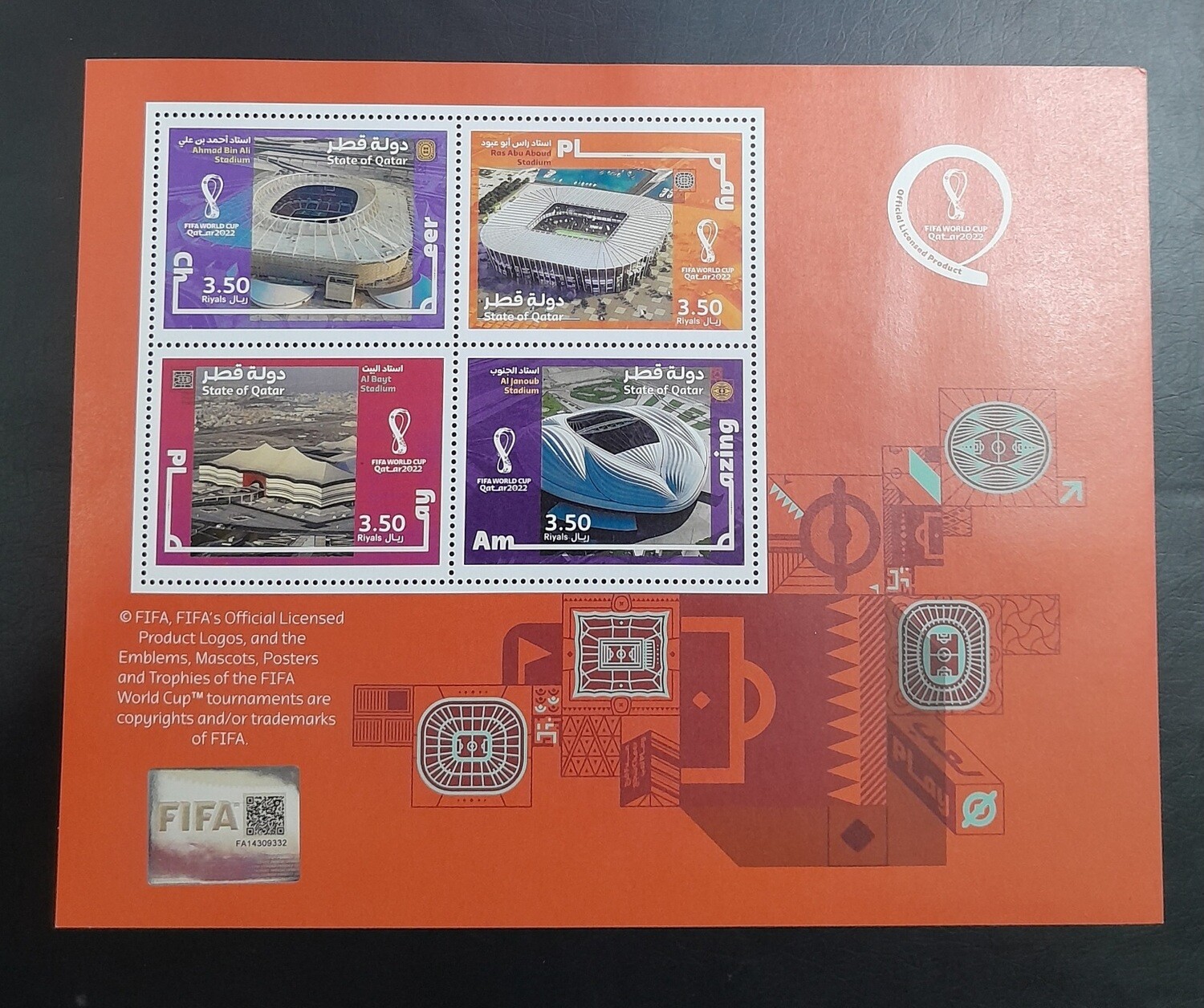 MINIATURE SHEET- QATAR, FIFA WORLD CUP 2022 STADIUMS, YEAR-2022, MNH