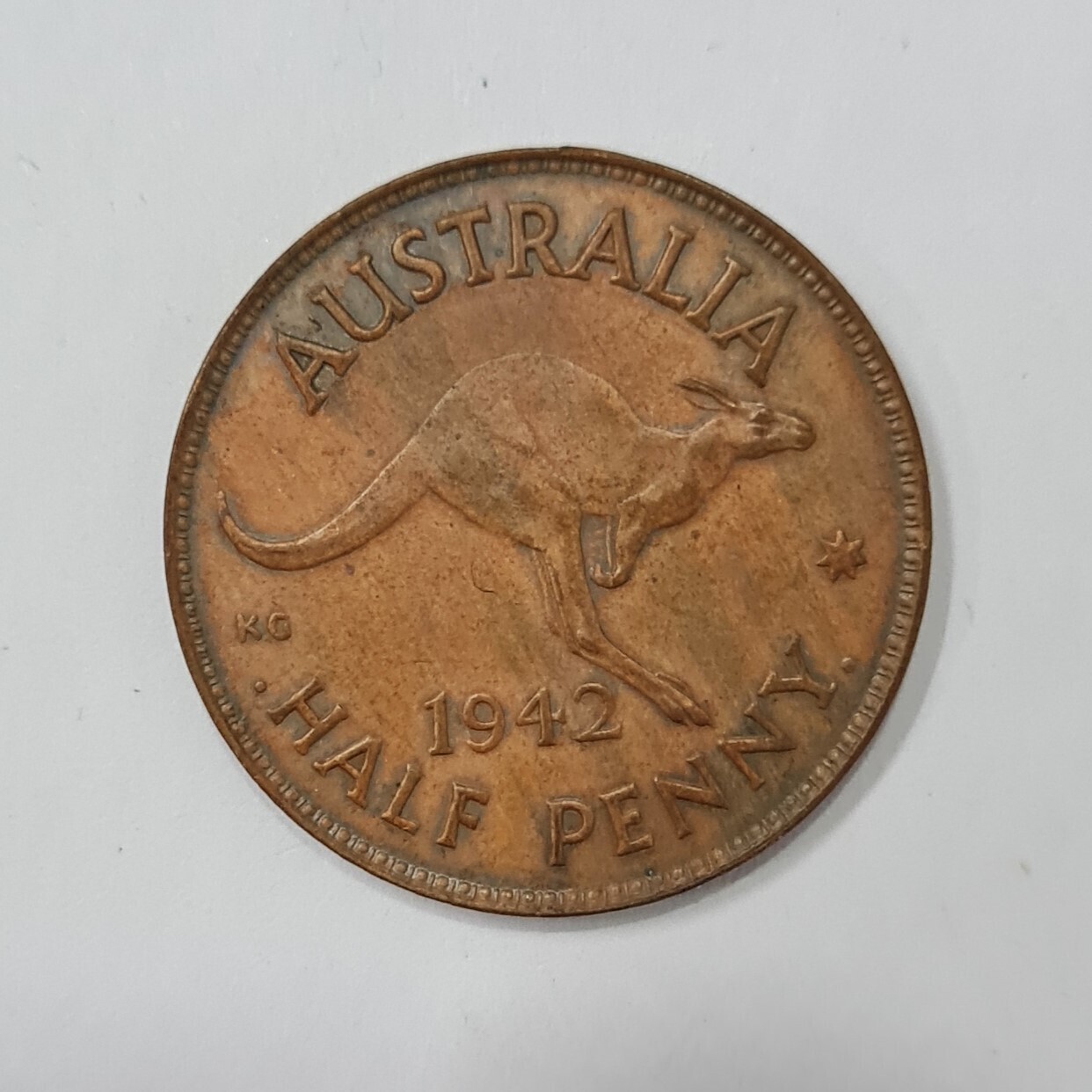 AUSTRALIA-HALF PENNY-1942