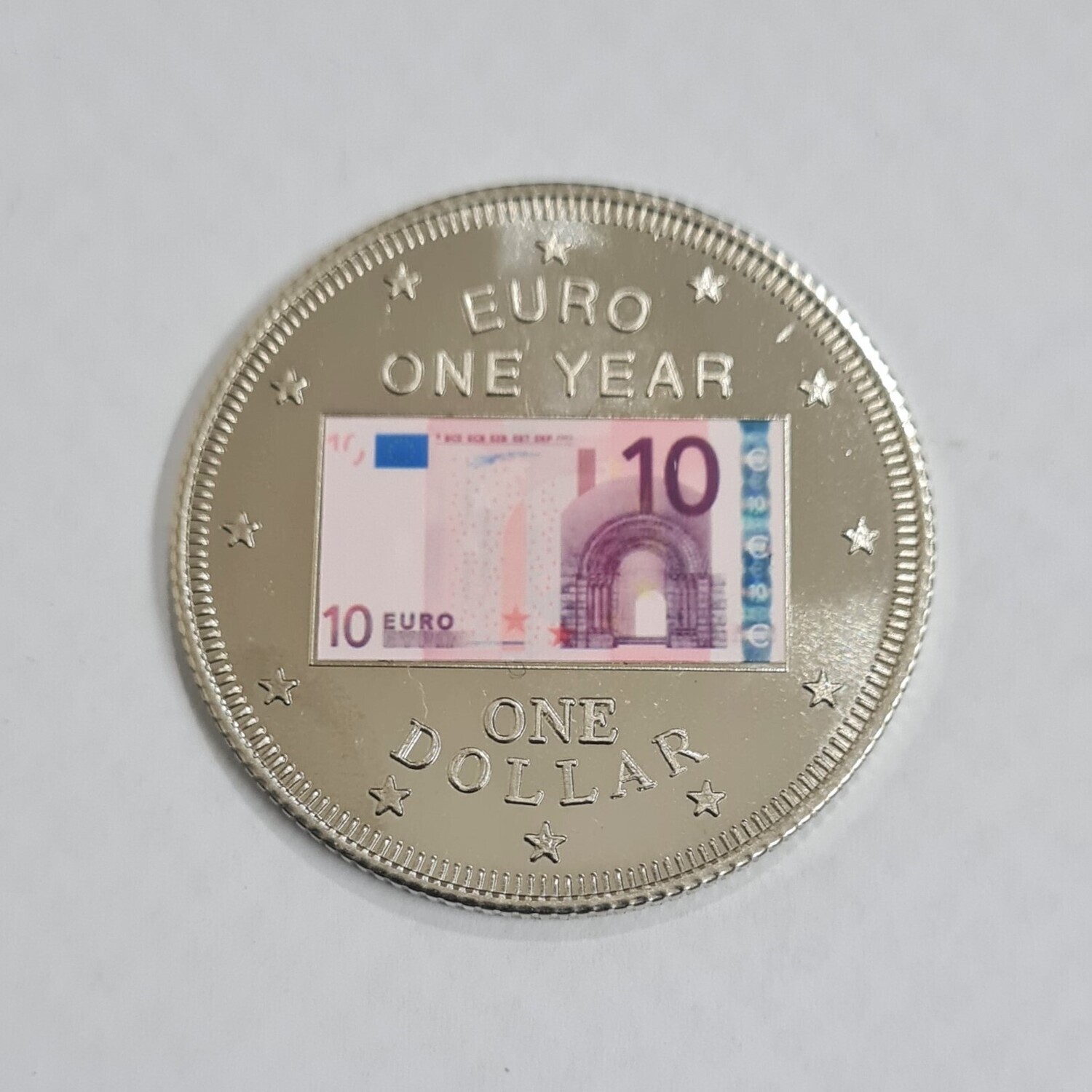 COOK ISLAND-1 DOLLAR- Elizabeth II -1st Anniversary of the euro-Colour