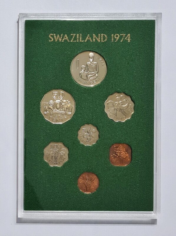 1974 SWAZILAND UNC COINS IN ORIGINAL PACKING