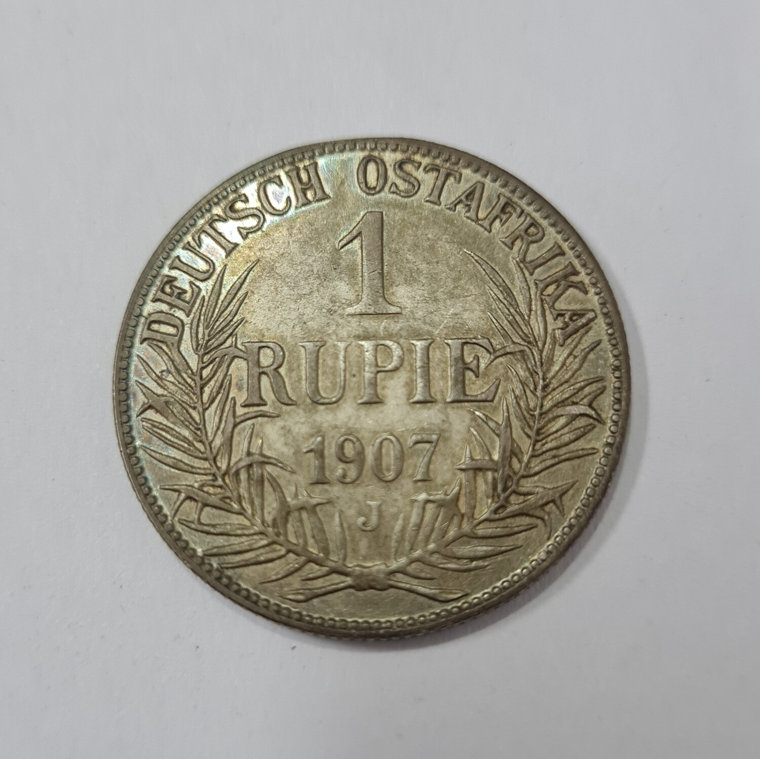 GERMAN EAST AFRICA- 1 RUPIE WILHELM II-1907-SILVER