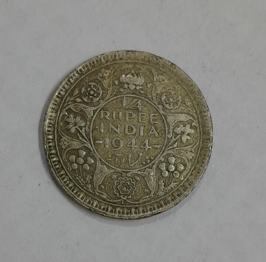 GEORGE VI- 1/4 RUPEE -1944