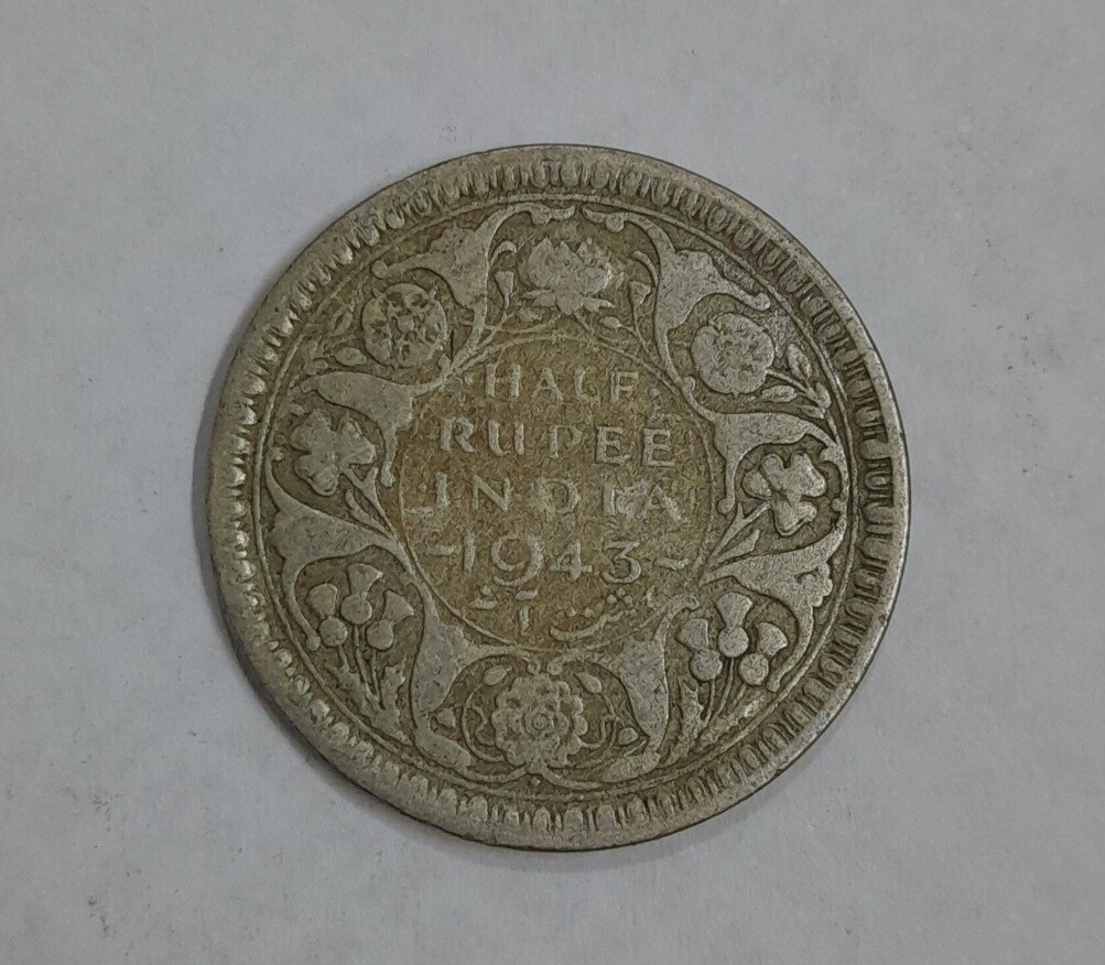GEORGE VI- HALF RUPEE -1943