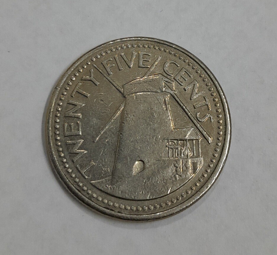 BARBADOS 25 CENTS 1994