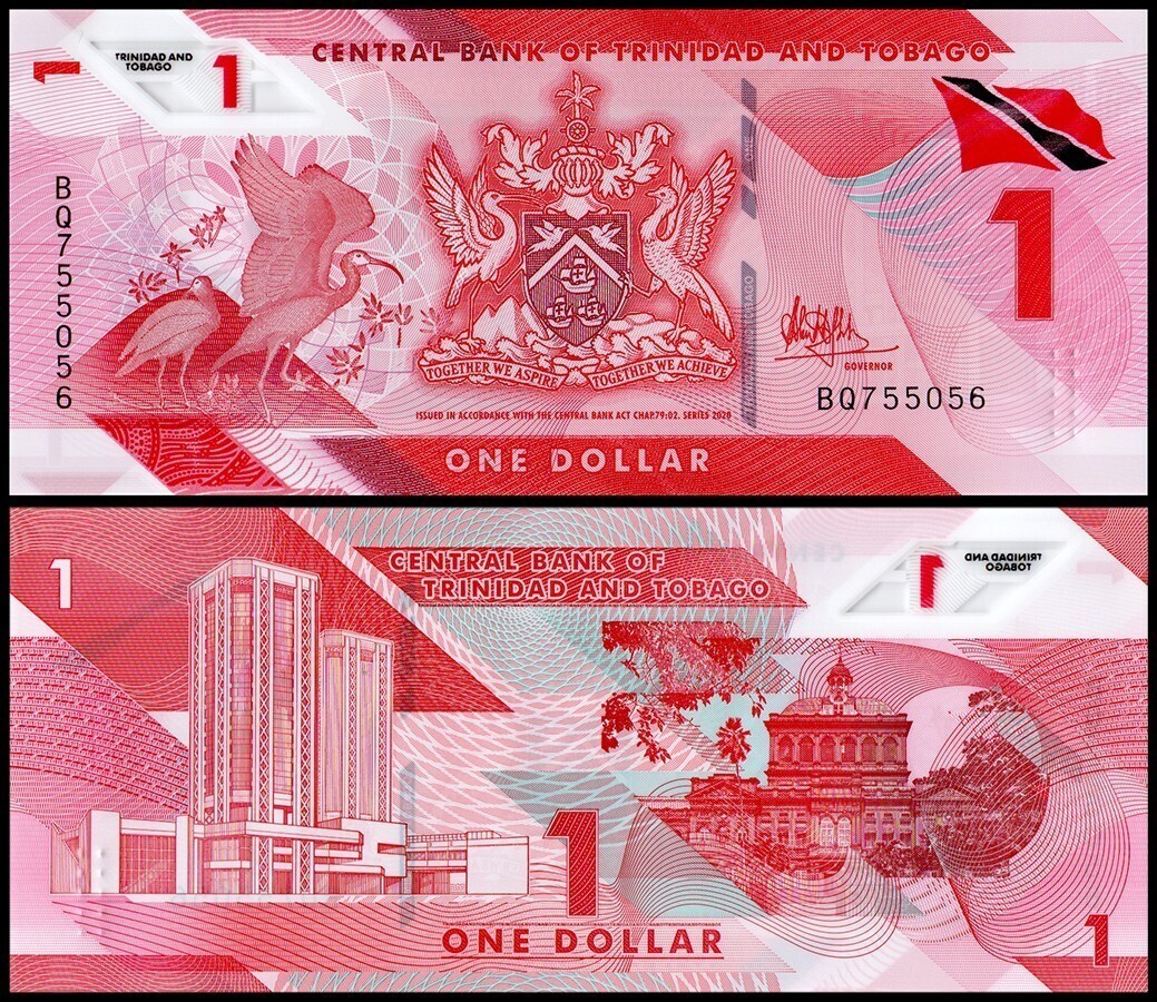 TRINIDAD AND TOBAGO 1 DOLLAR POLYMER UNC