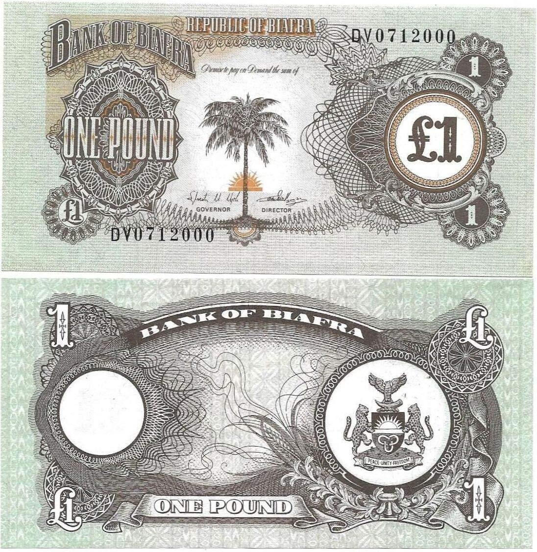BIAFRA ONE POUND-UNC