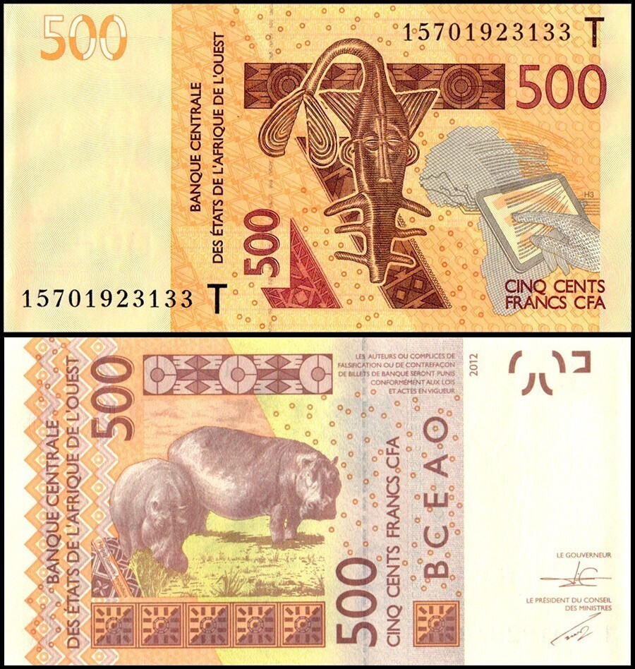 WEST AFRICA TOGO 500 FRANCS UNC
