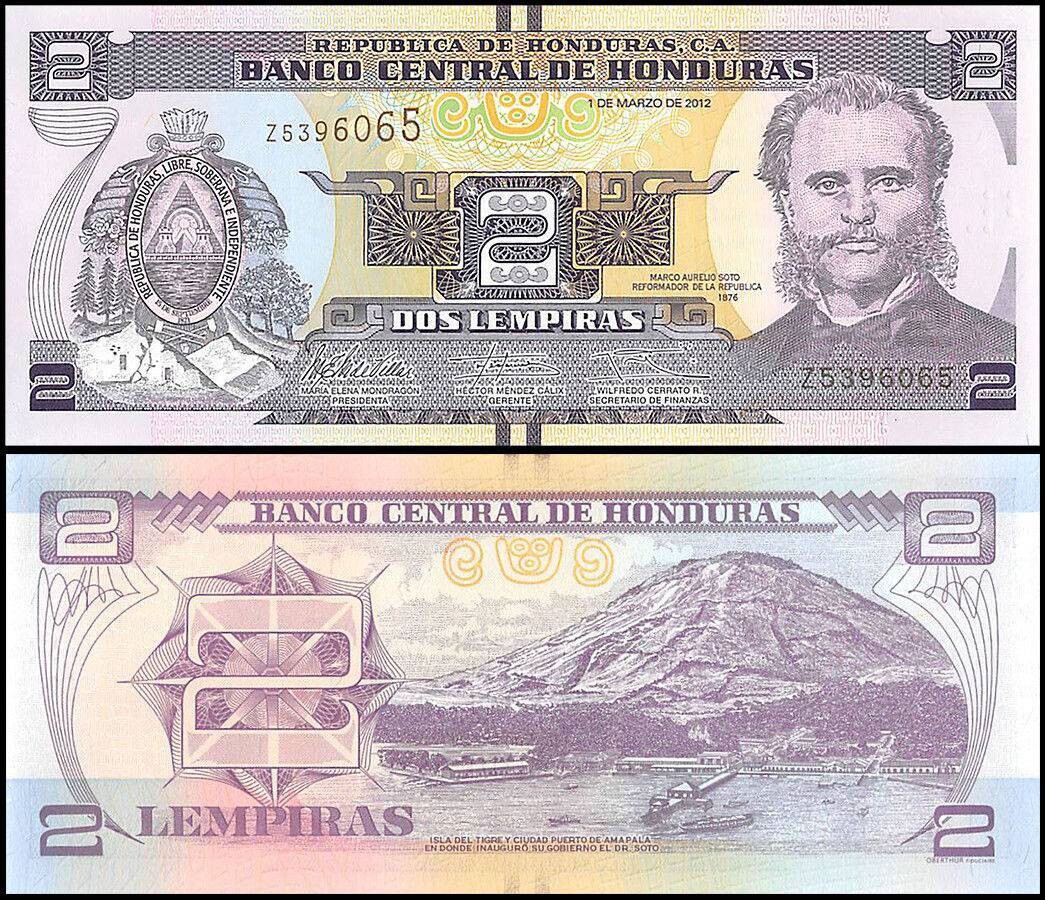 HONDURAS 2 LEMPIRA UNC