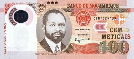 MOZAMBIQUE 100 METICALS POLYMER UNC