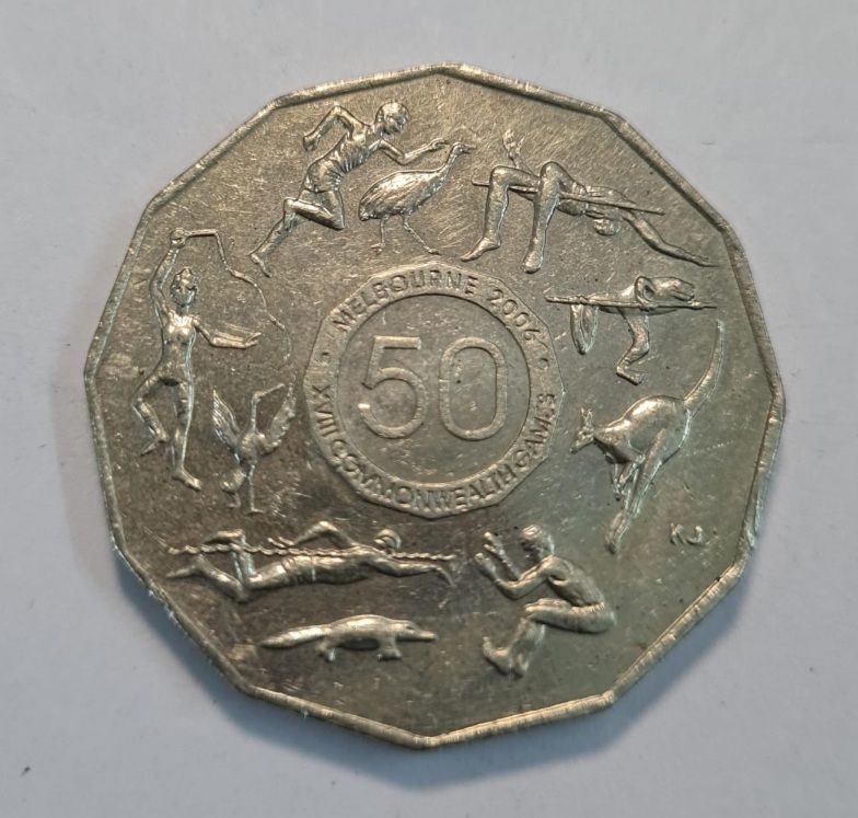 AUSTRALIA 50 CENTS 2005,MELBOURNE COMMONWEALTH GAMES