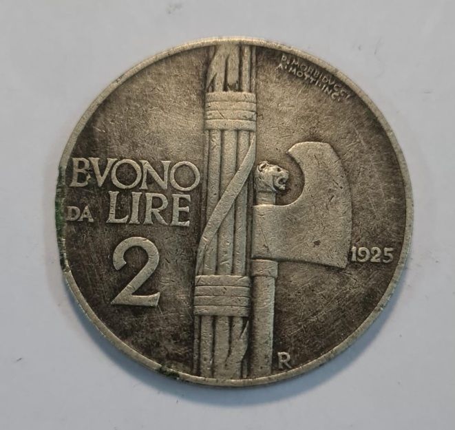 ITALY KINGDOM 2 LIRA 1925