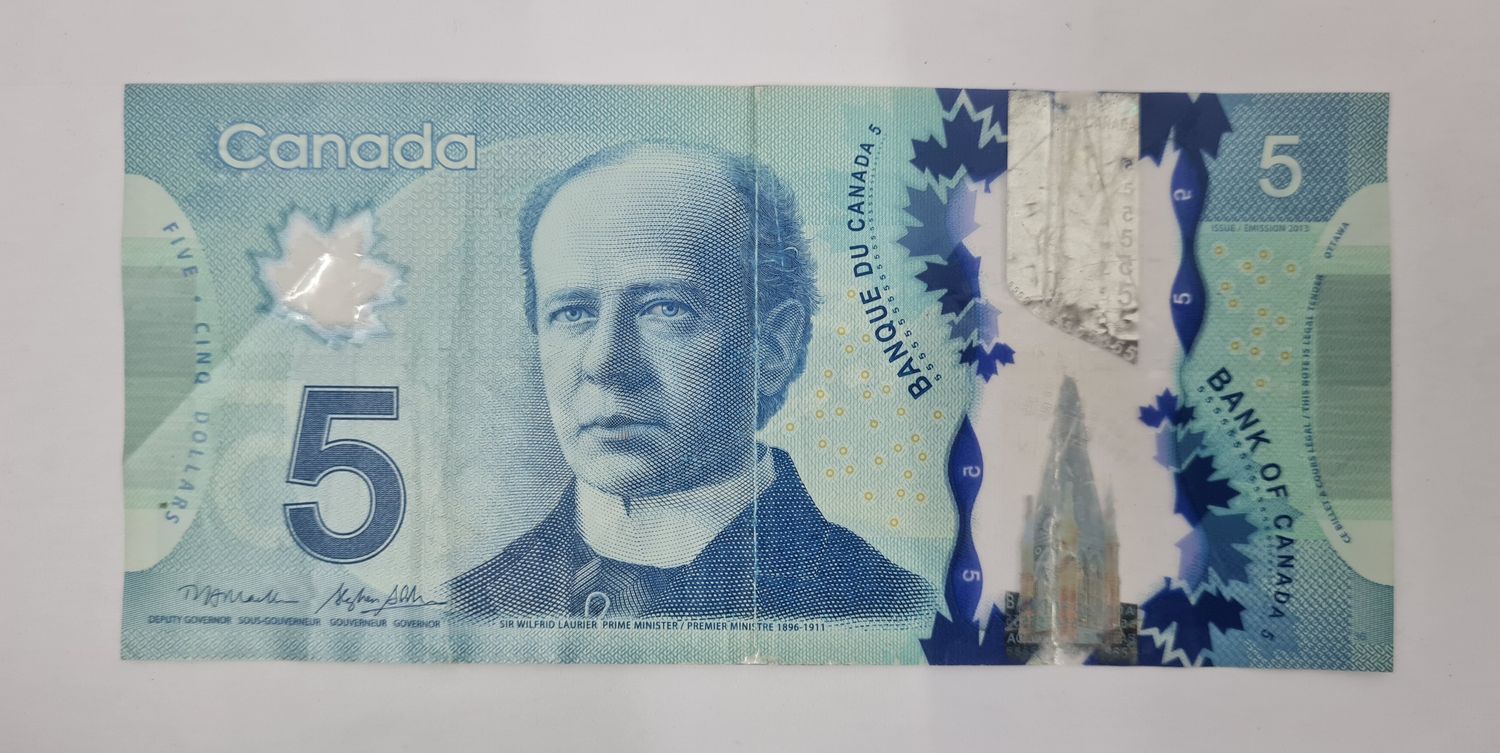 CANADA 5 DOLLARS POLYMER BANKNOTE