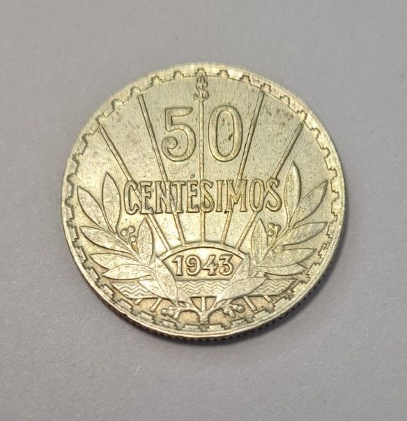 URUGUAY 50 CENTESIMOS YEAR 1943