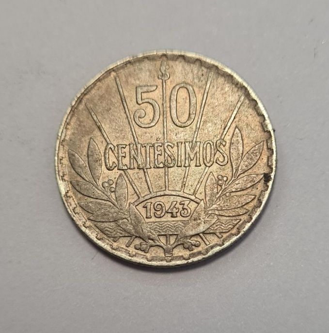 URUGUAY 50 CENTESIMOS YEAR 1943