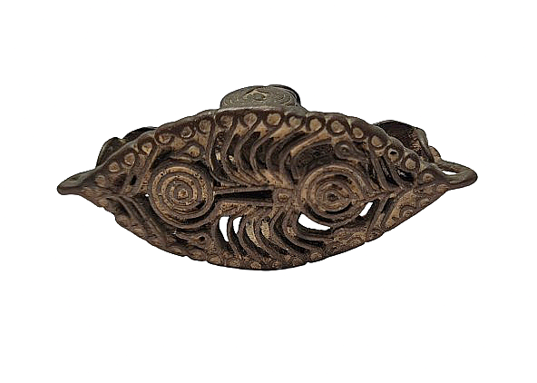 Old DYE SEAL WITH Conch Shaped DESIGN PRINT STAMP USED ON CLOTH FOR PRINT
