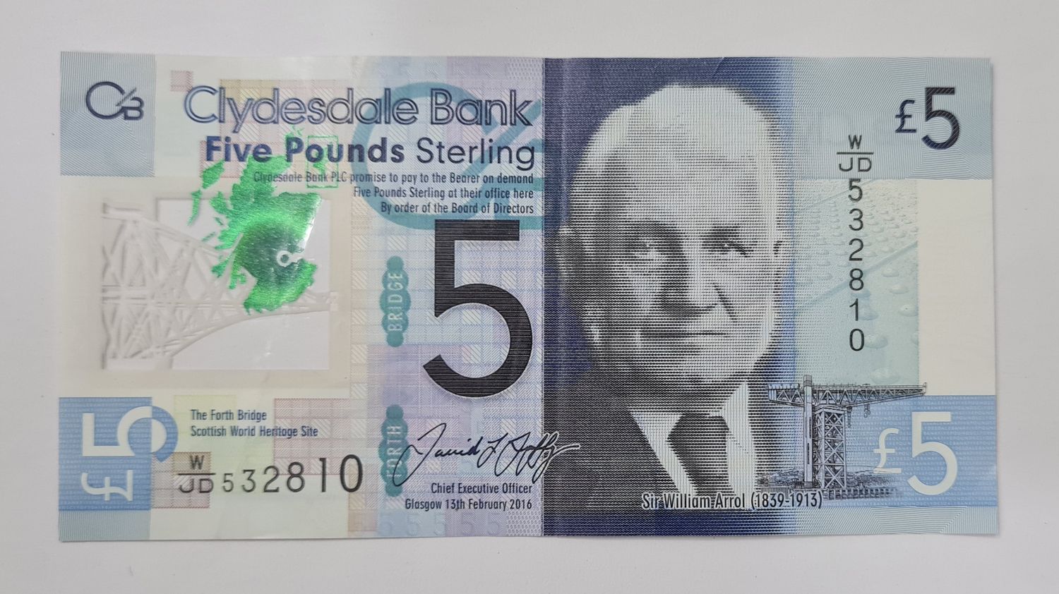 SCOTLAND 5 POUNDS (BANK OF SCOTLAND) USED