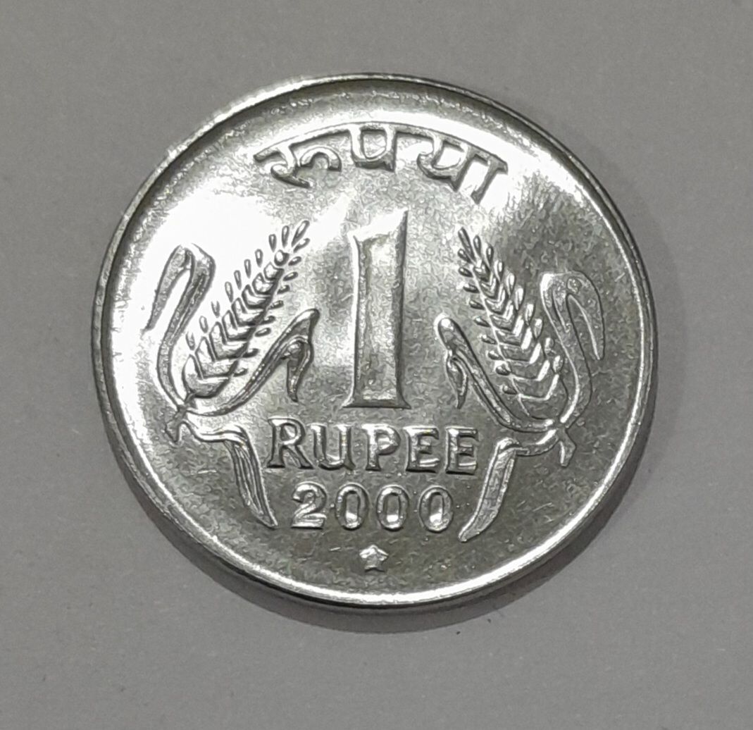 1 RUPEE-2000, HYDERABAD MINT, BUNC