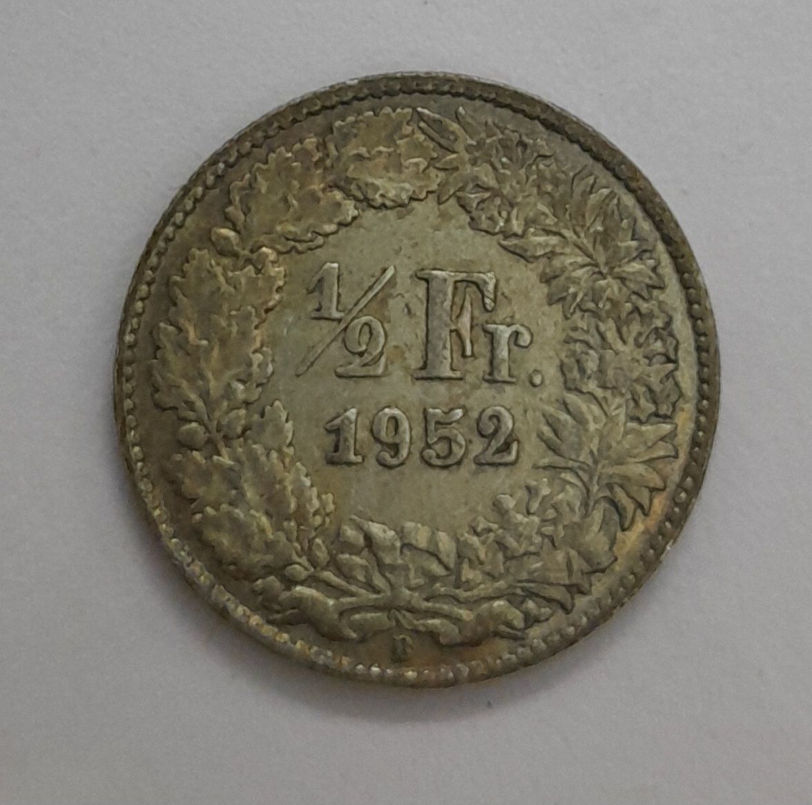 SWITZERLAND 1/2 FRANC 1957