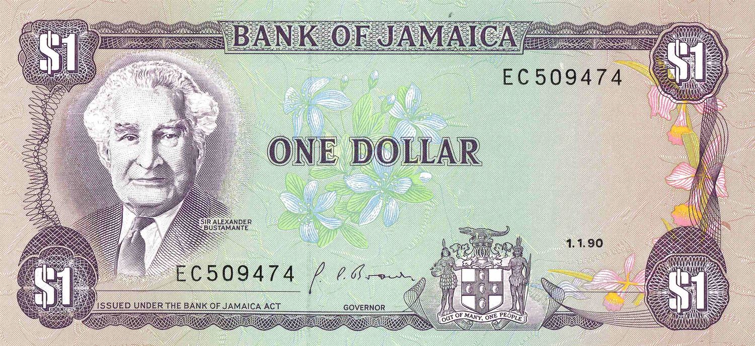 JAMAICA 1 DOLLARS UNC