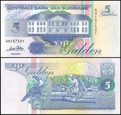 SURINAME 5 GULDEN UNC- OLD ISSUE
