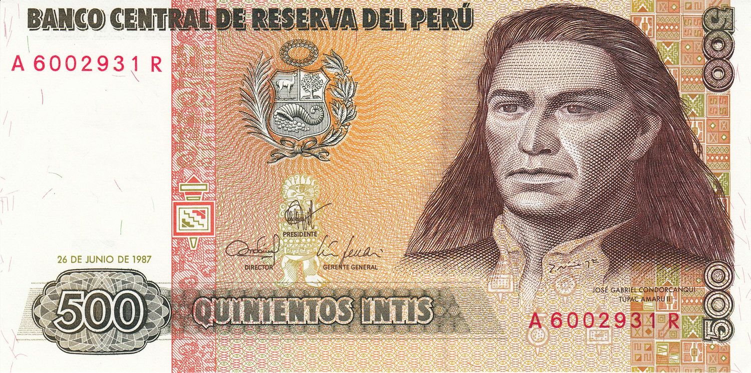 PERU 500 INTIS UNC
