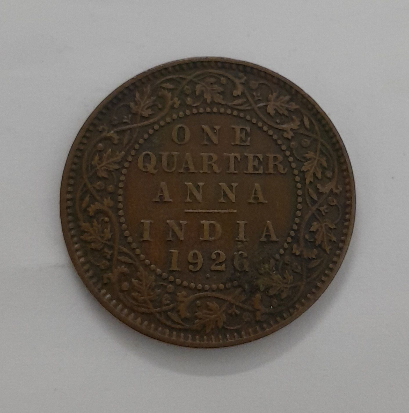 BRITISH INDIA-ONE QUARTER ANNA -1926