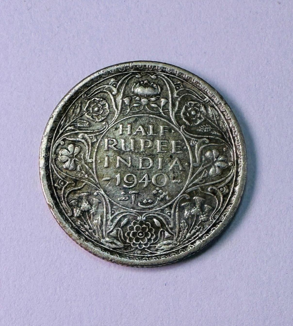 BRITISH INDIA HALF RUPEE-1940,
