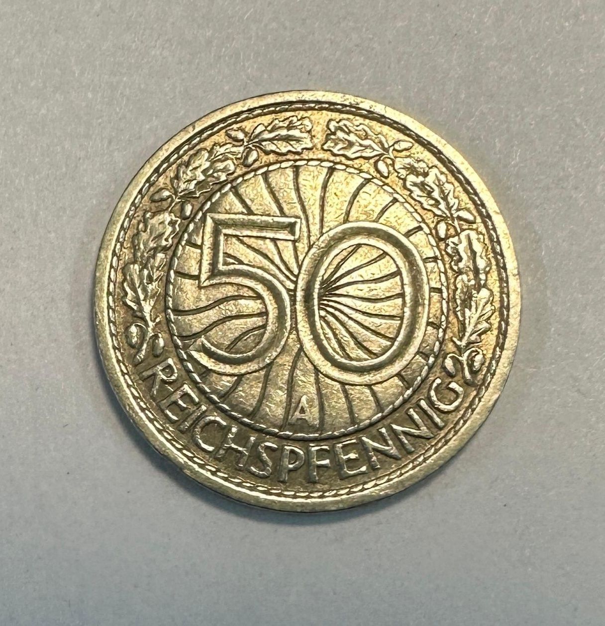 WEIMAR REPUBLIC -50 REICHSPFENNIG-1927