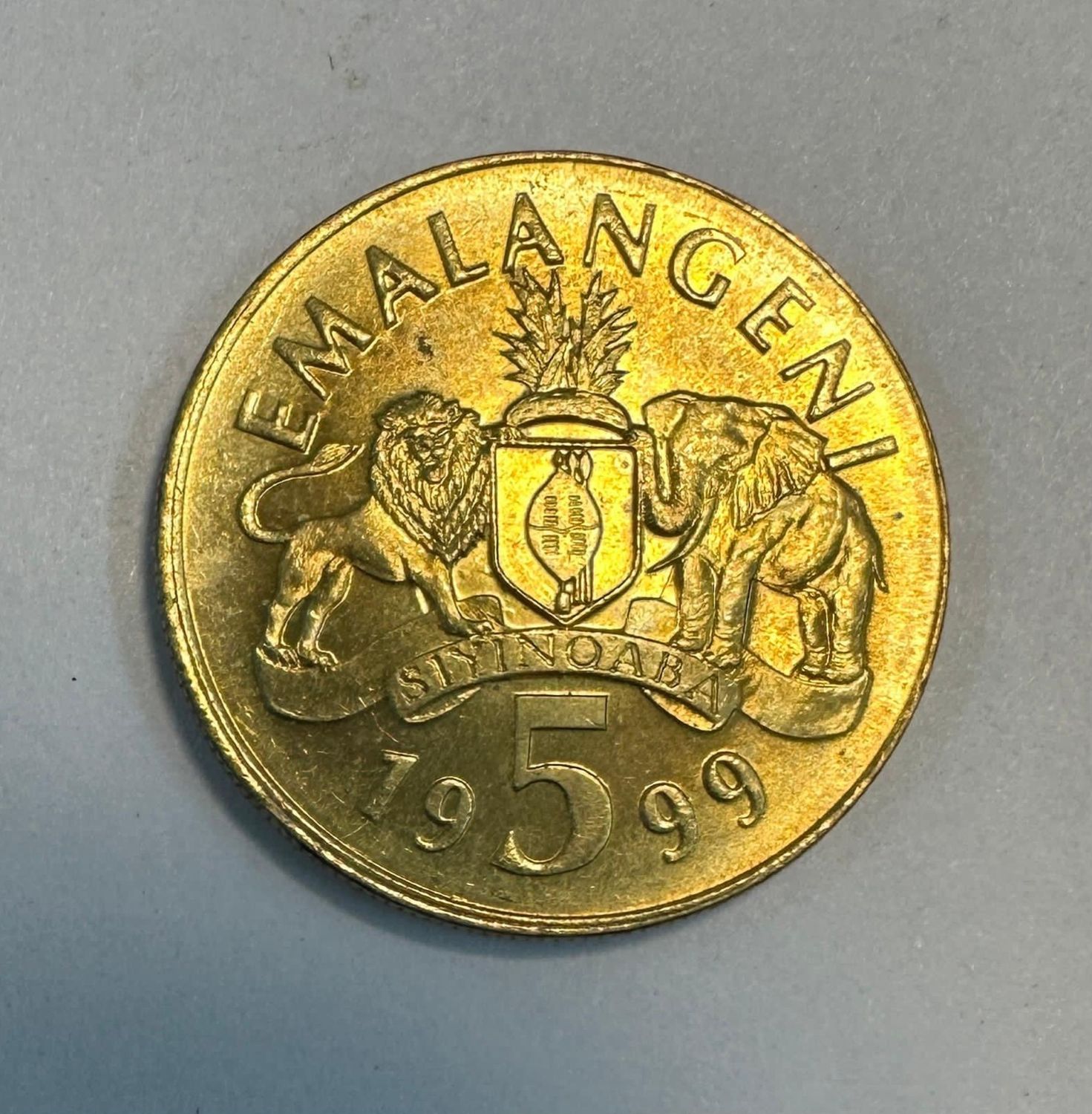 SWAZILAND 5 MALANGENI-1999-UNC