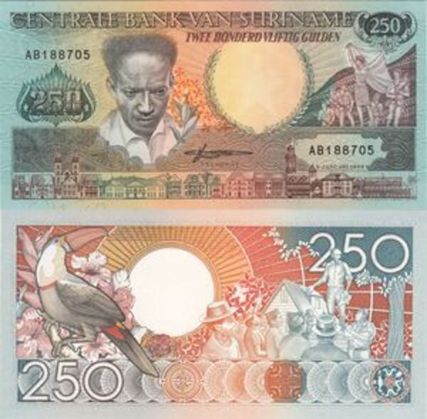 SURINAME 250 GULDEN UNC
