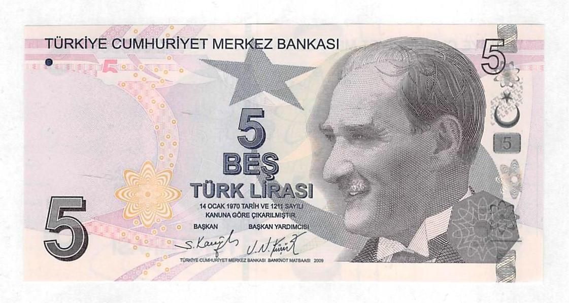 TURKEY 5 LIRASI UNC