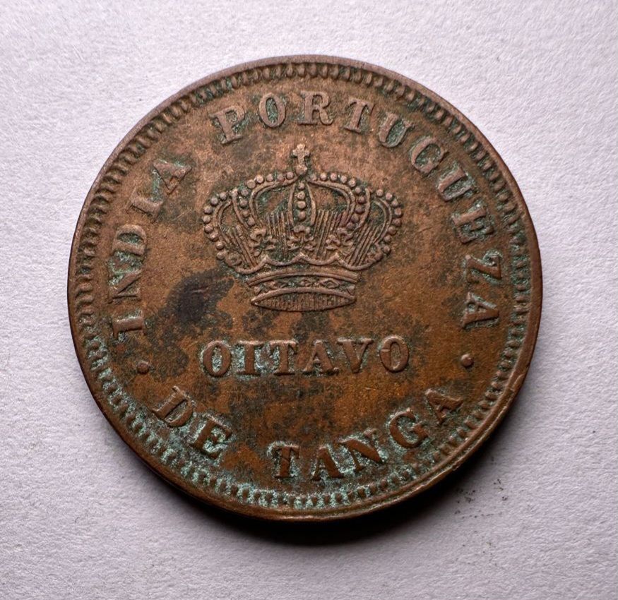 PORTUGUESE INDIA -1/4 TANGA 1886