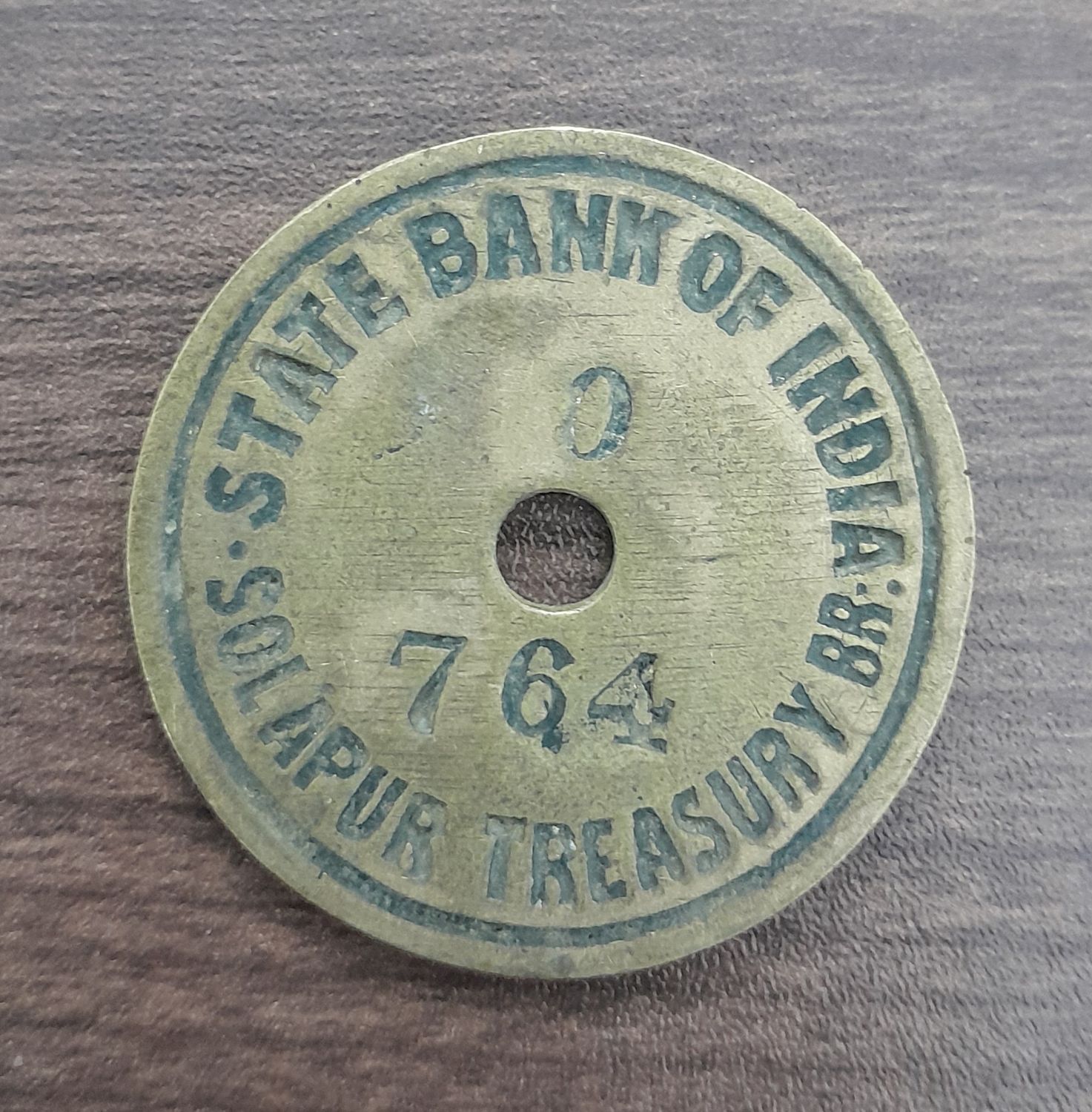 STATE BANK OF INDIA-SOLAPUR TREASURY BRANCH TOKEN
