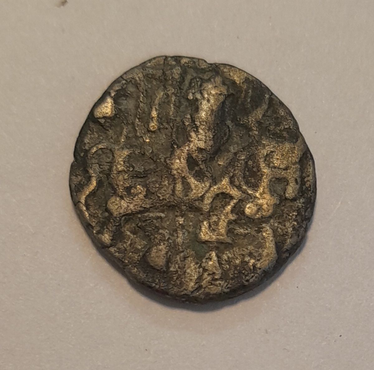 SAMANTA DEVA DYNASTY-SILVER JITAL-SHAHI OF OHIND-BULL &amp; HORSEMAN COIN, 850-1000AD