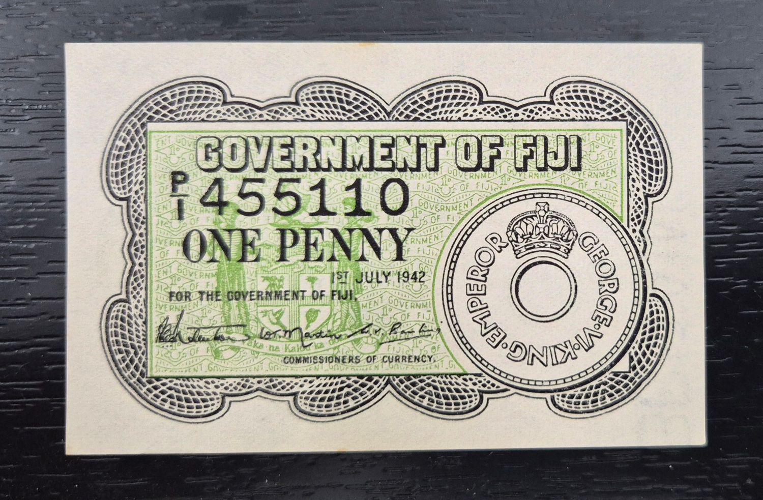 FIJI ONE PENNY 1942-RARE