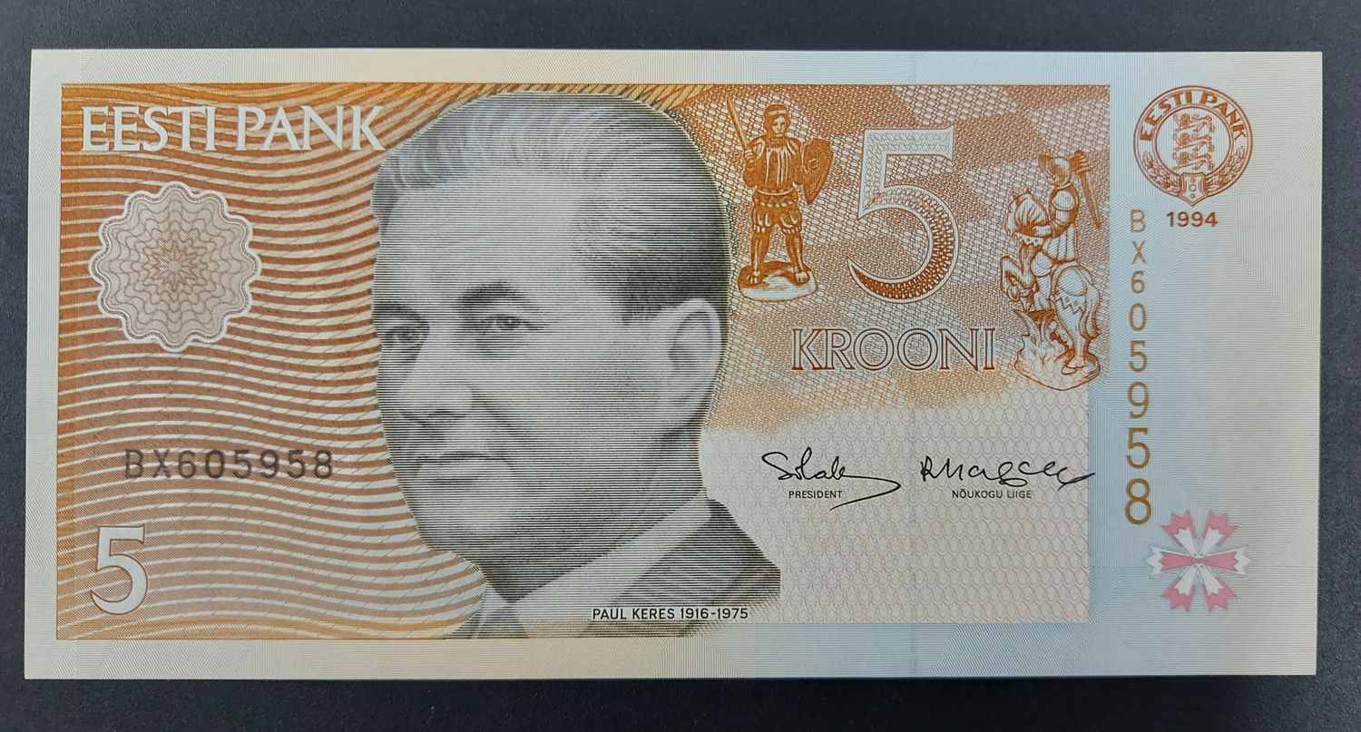 ESTONIA 5 KROONI UNC