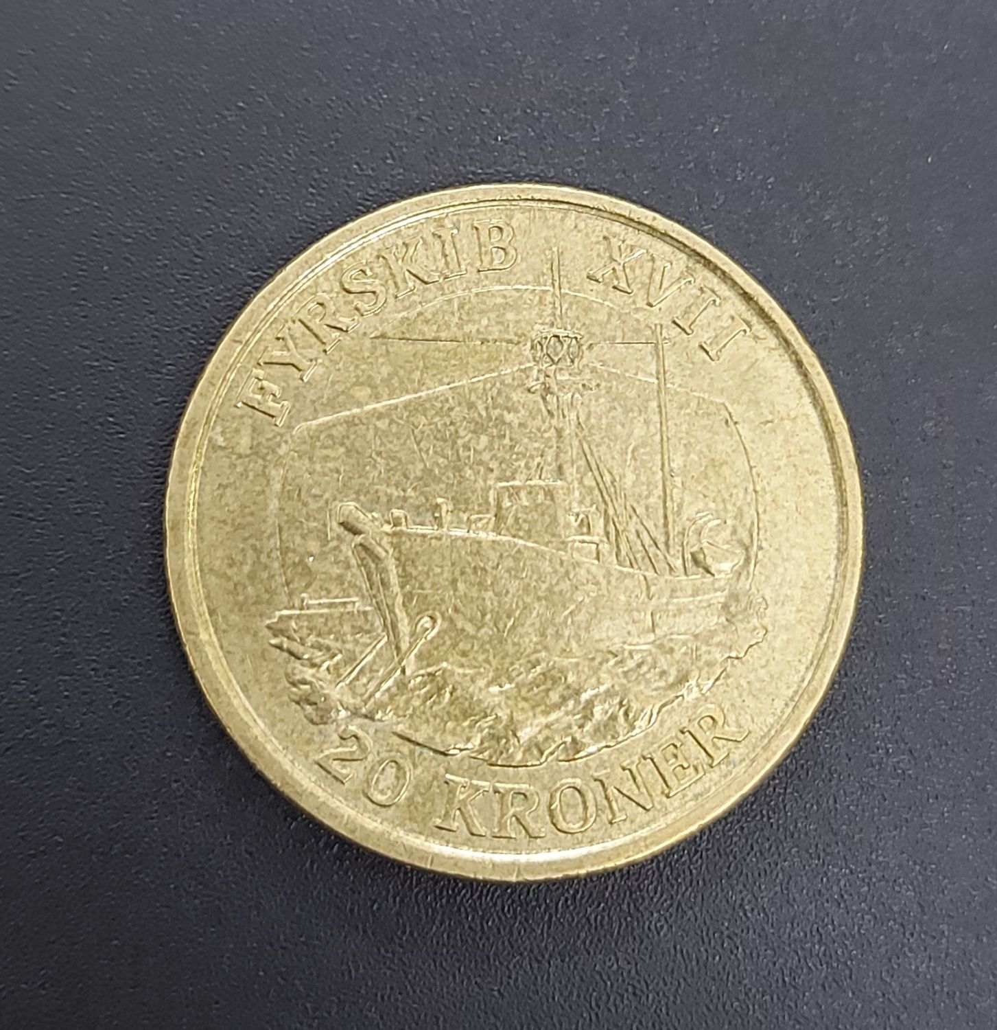 DENMARK-20 KRONER-2009- COMMEMORATIVE ISSUE-FYRSKIB XVII-SHIP SERIES